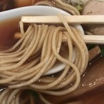 銀界拉麺 - しょうゆのラーメン 麺