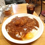 カレーハウス キラリ - ハンバーグカレー大盛り