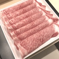 鮨割烹 たか友 - すき焼き/しゃぶしゃぶ用大判薄切りサーロイン/リブロース(写真はサーロイン)