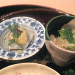 大神 - 烏賊の芥子酢味噌と山菜の胡麻和え