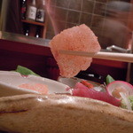 島之内 一陽 - 鯛の昆布締めカラスミで、どうぞ～