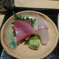 割烹 章月 - お刺身(まぐろ、たい)