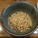 荒町商店中華そば ふじやま - 味付替玉をまぜた後です。