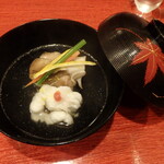 祇園もりわき - お椀　伝助穴子、海老芋、舞茸