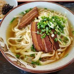 鶴亀 - 三枚肉そば(大)