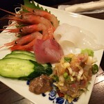 金町製麺 - 刺身盛り合わせ