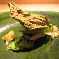 RISTORANTE IL NODO - 小坪の鰆　渡辺農園さんの小松菜色々　八木下さんの青日向夏