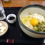 釜揚げ手打ちうどん喜多川 - 釜玉バターカレーうどん［\600］