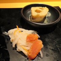 鮨 ふくじゅ - レンコン白ごま和え・なますに明太子
