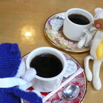 石州館新館 - 和紙カップのコーヒー