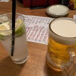 夜ノ焼魚 ちょーちょむすび - 【ビールとノンアルレモンサワー塩で乾杯！】2019/11