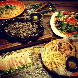 2時間飲み放題付 お得なコースメイン料理 さつま知覧鶏炭焼きチキンカンgo コース 4 400円 お料理8品 チキンカントリー Chicken Country 月島 鳥料理 食べログ