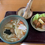 シッポクうどん＆味噌鶏（ハーフ）
