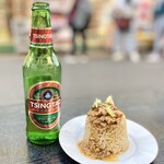 台湾タンパオ - 青島ビールと台湾おこわ