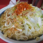 ラーメン二郎 - 小ラーメン＋ネギ、野菜抜き、ニンニク、アブラ
      ネギ二郎がしばらく食べられないと思うと(ﾉД`)