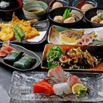 Hirarinteitemboukaku - 宮津からの旬鮮魚と逸品を堪能『京の漁師めしコース』2時間飲み放題/鱈や牡蠣・紅鱒