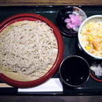 花さき - ”もりそば”と”小丼”のセット　950円