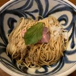 Chuukasoba Massaki - 【2019.10.2】生醤油と秋刀魚節の和えそば300円