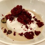 La Bastide de Moustiers - ⑧メレンゲと栗のソース、ブラックカラントとブルーベリーのグラニテ