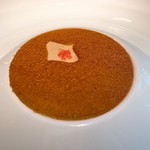 Maison Pic - ⑬更なるプリデザート、栗・ピンクグレープフルーツのエスプーマ