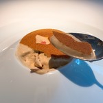 Maison Pic - ⑬更なるプリデザート、栗・ピンクグレープフルーツのエスプーマ