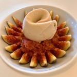 Le Louis XV-Alain Ducasse - ⑫ソリエス産フレッシュ無花果 苦み効くマーマレード マウリーワインのグラニテとソルベ