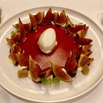 La Chevre d’Or - ⑬ソリエス産フレッシュ無花果とローズマリーでローストした無花果 無花果の葉ソルベ