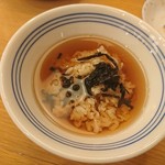 かっぽうぎ - サービスのお茶漬け