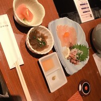 博多華味鳥 銀座4丁目店 - タタキとハム　明太子におきゅうと