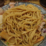煮干し中華そば 一剣 - 麺をまぜまぜ～
