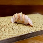 鮨匠 のむら - ［2019/10］寿司⑭ ばしょうかじきとろの握り 鹿児島のまぐろは漁獲高制限で取れなくなっているそうです