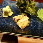 鮨匠 のむら - ［2019/10］酒肴⑨ ばしょうかじきの背鰭　弾力のある上質な鶏皮のよう