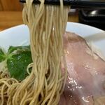 麺屋　むじゃき - 【2019.10.20】全粒粉いりの加水やや低めの細麺。