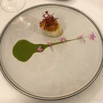 カーサ カルマ - 白菜グリル根室生ウニ春菊ソース