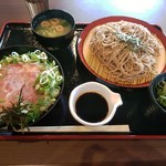 Shingu Onsen Fukunoyu - ネギトロ丼と二八そば　900円