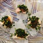 日本料理 久丹 - カワハギの肝乗せ