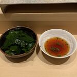 鮨 由う - 三陸産 わかめ ポン酢で
