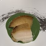 鮨 由う - 蒸し鮑の肝ペースト和え