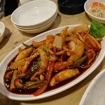 らーたん - オジンオポックン：イカと野菜の甘辛炒め