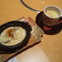 かに道楽 梅田店 - グラタンと茶碗蒸し