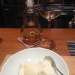 奈良屋町 青 - 折角なので洋梨リキュールを掛けてみたら更に美味☆