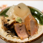 うを徳 - 2019.11 余市アンキモ、青森エゾアワビ、京都小蕪