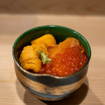 うを徳 - 2019.11 ミニ丼（大船渡イクラ、落石バフンウニ、姫路生カラスミ）