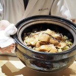 銀座 しのはら - 秋鮭と栗とサツマイモとむかごと蓮根の炊き込みご飯