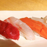 大喜寿し - イカの山わさびがツーンと辛くて美味しかった（夫・談）