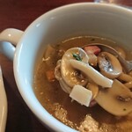 まつが - きのこづくしのスープ マッシュルームの出汁が利いています