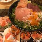Mekiki No Ginji - メニュー写真より貧弱なドカ盛り海鮮丼