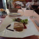 ラブレー - フランス・シャラン産鴨のコンフィとフォアグラのテリーヌ　ﾋﾞｰﾂとｲﾁｼﾞｸのｼﾞｭﾚを添えて