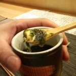 和 旬゛ - お通しの茶碗蒸し、ノリがのってました