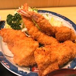 のざき - ミックスフライ定食　８５０円